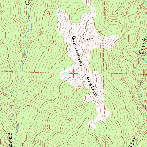 Topographic Map of Giacomini Prairie, CA