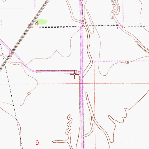 Topographic Map of Gibson Canyon Creek, CA