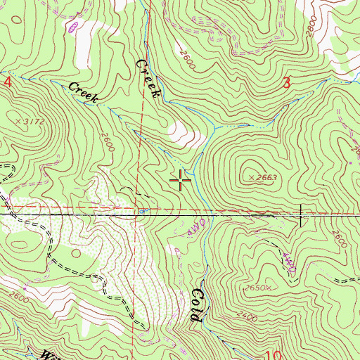 Topographic Map of Gibson Creek, CA