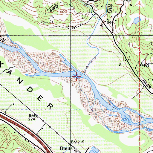 Topographic Map of Gill Creek, CA