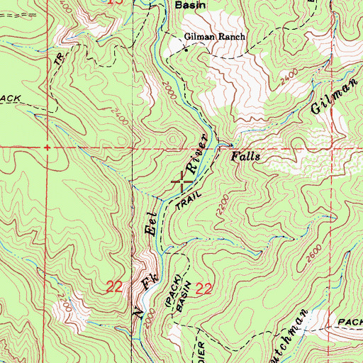 Topographic Map of Gilman Creek, CA