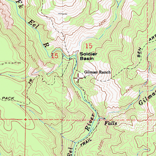 Topographic Map of Gilman Ranch, CA