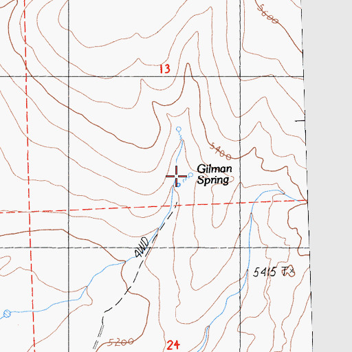 Topographic Map of Gilman Spring, CA