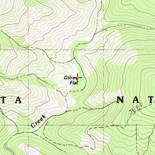 Topographic Map of Gilroy Flat, CA