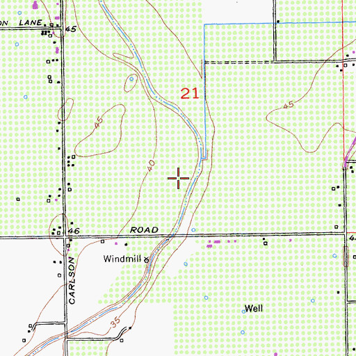 Topographic Map of Gilsizer Slough, CA
