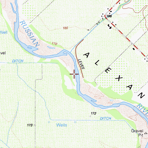 Topographic Map of Gird Creek, CA