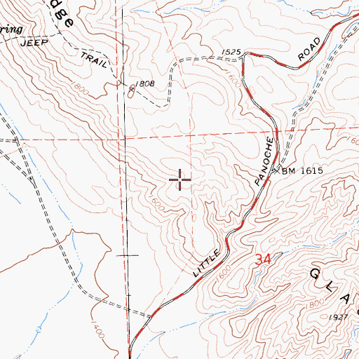 Topographic Map of Glaucophane Ridge, CA