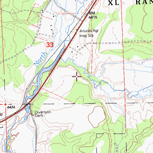 Topographic Map of Gleason Creek, CA