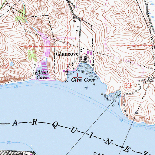 Topographic Map of Glen Cove, CA