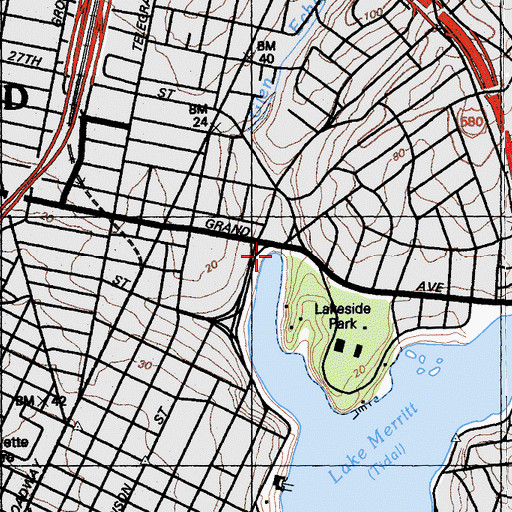 Topographic Map of Glen Echo Creek, CA