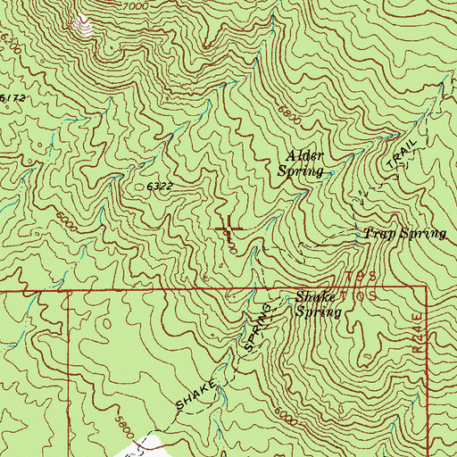 Topographic Map of Bootlegger Spring, AZ