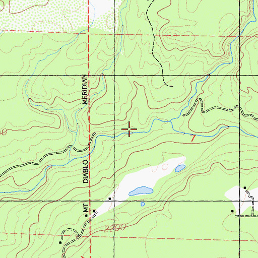 Topographic Map of Glendenning Creek, CA