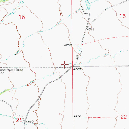 Topographic Map of Bosley Ranch, AZ