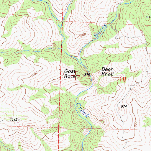 Topographic Map of Goat Rock, CA