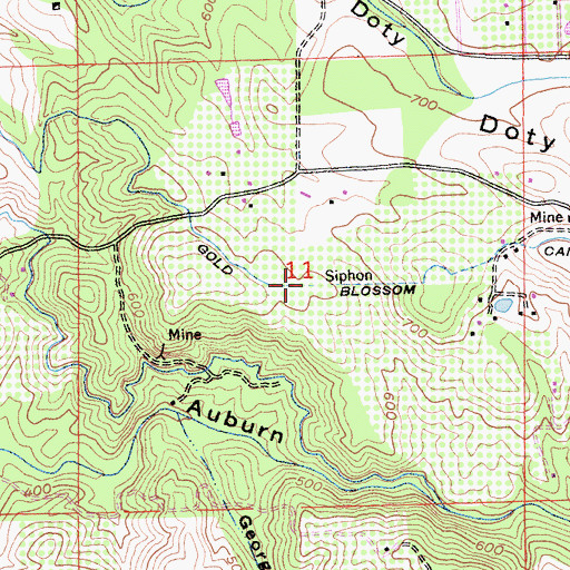 Topographic Map of Gold Blossom Canal, CA