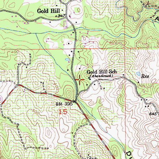 Topographic Map of Gold Hill School (historical), CA
