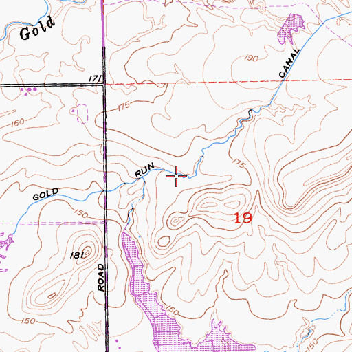 Topographic Map of Gold Run Canal, CA