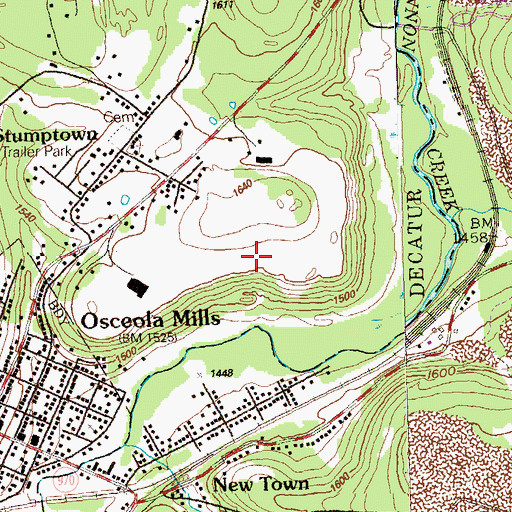 Topographic Map of Sankey Airport, PA