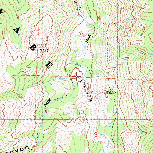 Topographic Map of Golden Canyon, CA