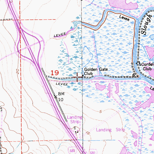 Topographic Map of Golden Gate Club, CA