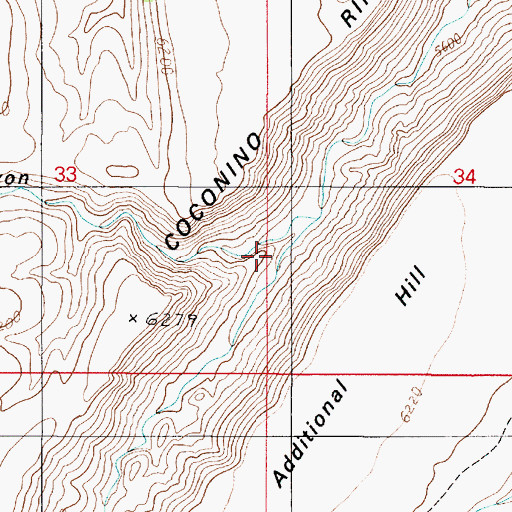 Topographic Map of Burro Canyon, AZ