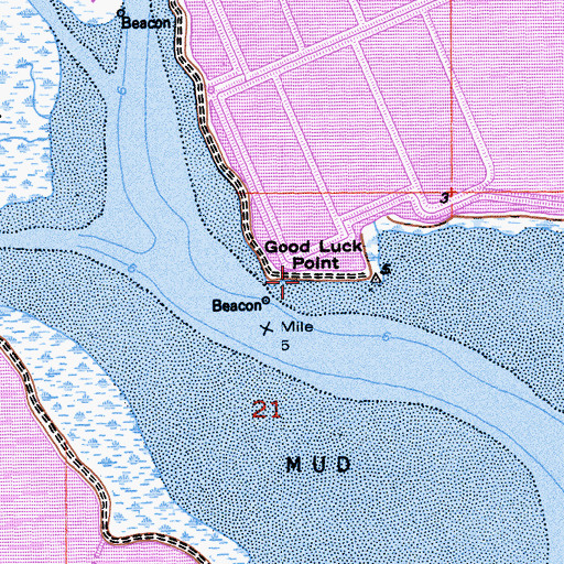 Topographic Map of Good Luck Point, CA