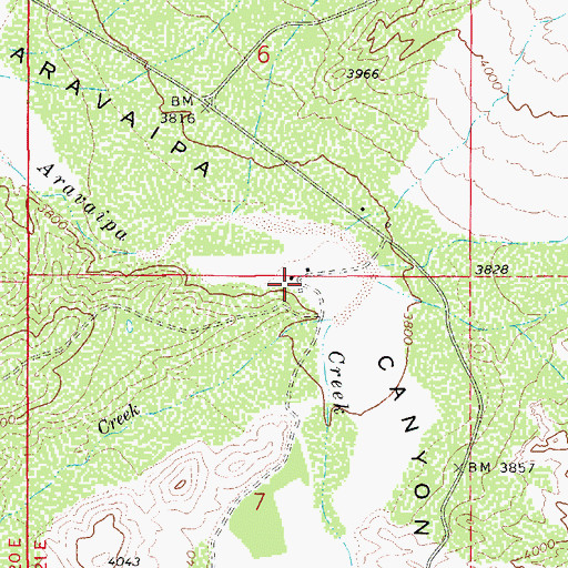 Topographic Map of Buhl Ranch, AZ