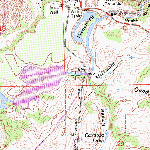 Topographic Map of Goodwin Creek, CA