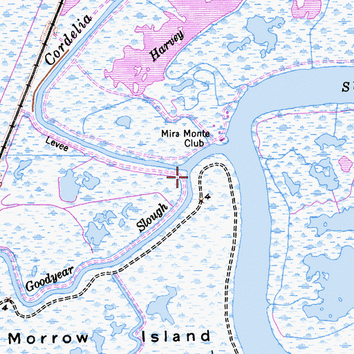 Topographic Map of Goodyear Slough, CA