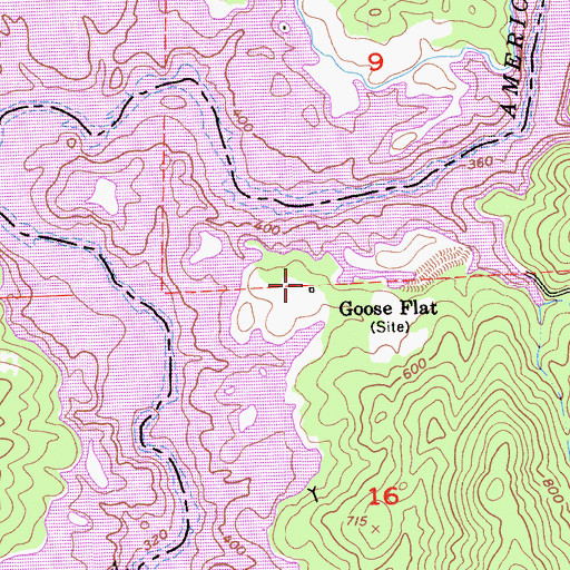 Topographic Map of Goose Flat, CA