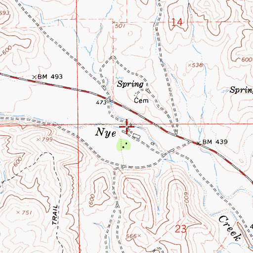 Topographic Map of Gopher Creek, CA