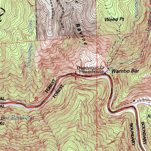 Topographic Map of Gophner Ravine, CA