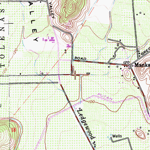 Topographic Map of Gordon Valley Creek, CA