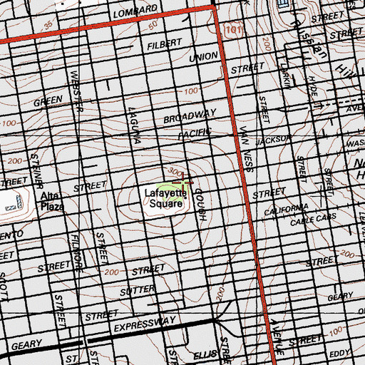 Topographic Map of Gough School, CA