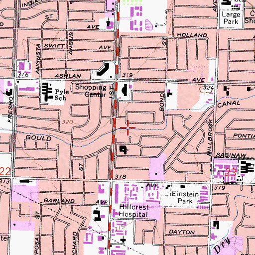 Topographic Map of Gould Canal, CA