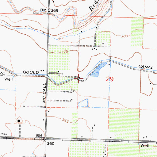 Topographic Map of Gould Canal, CA