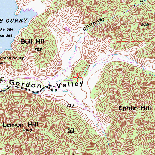 Topographic Map of Government Trail Canyon, CA
