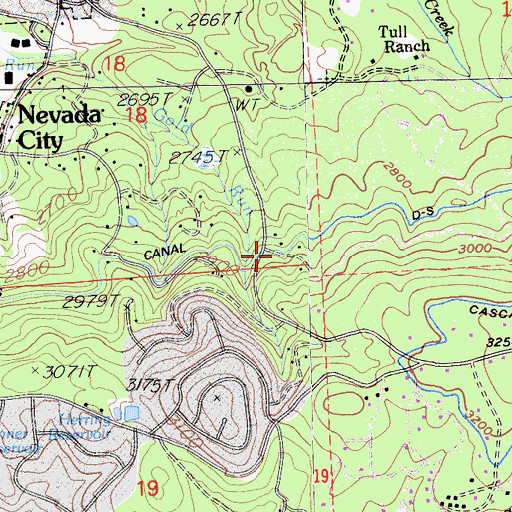 Topographic Map of Gracie Mine, CA