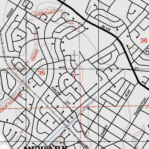 Topographic Map of James A Graham Elementary School, CA