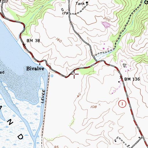 Topographic Map of Grand Canyon, CA