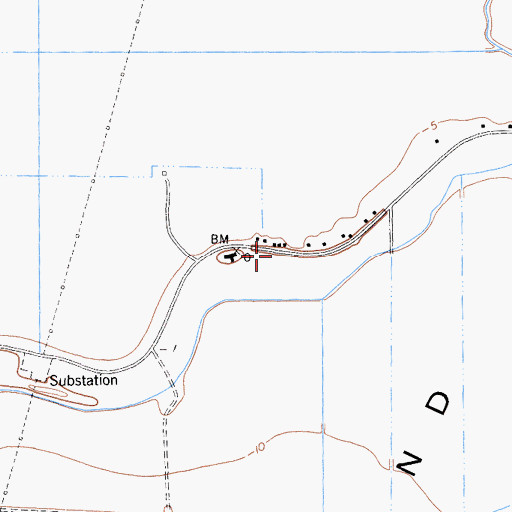 Topographic Map of Grand Island, CA