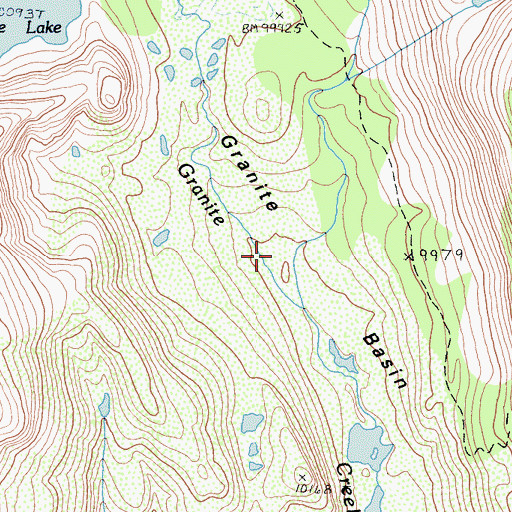 Topographic Map of Granite Basin, CA