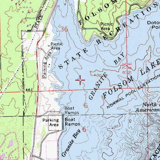 Topographic Map of Granite Bay, CA
