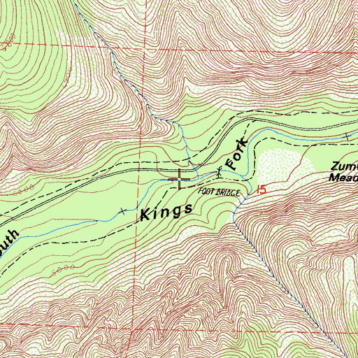 Topographic Map of Granite Creek, CA