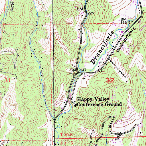 Topographic Map of Granite Creek, CA