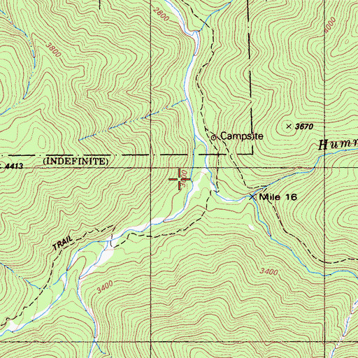 Topographic Map of Granite Creek, CA