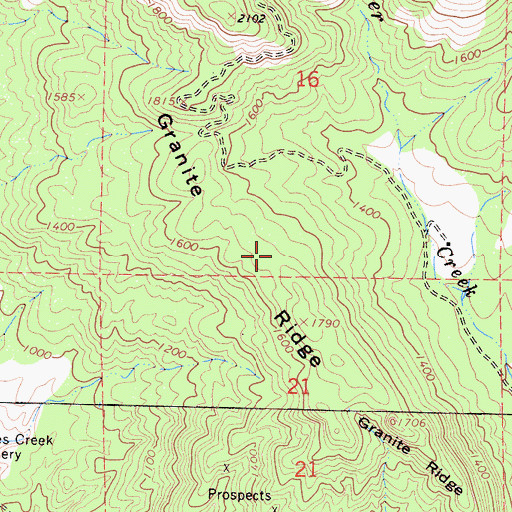 Topographic Map of Granite Ridge, CA