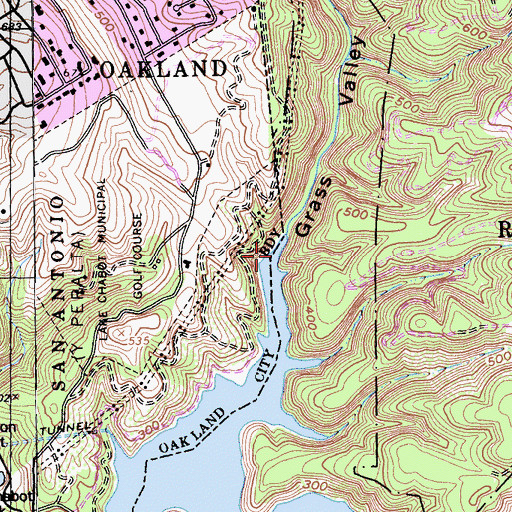 Topographic Map of Grass Valley, CA