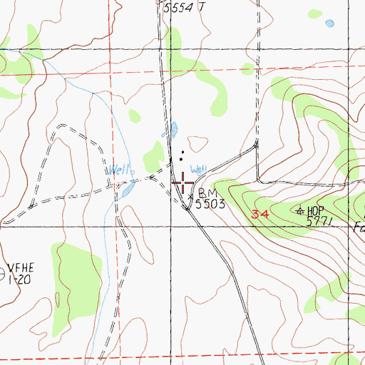 Topographic Map of Grasshopper Fire Control Station, CA