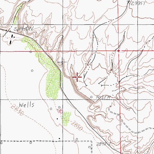Topographic Map of Chesley-Wamslee Dam, AZ